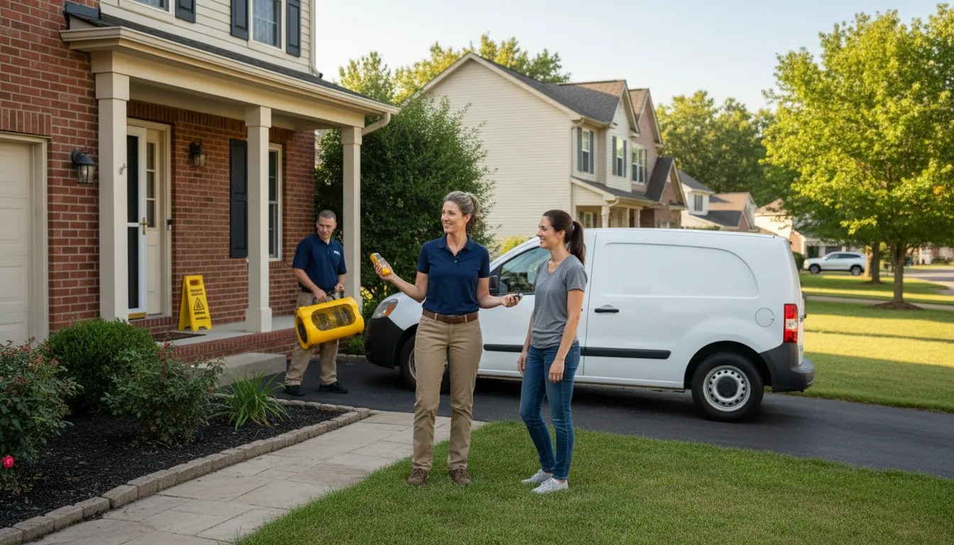 Residential water damage restoration in Chandler, OK